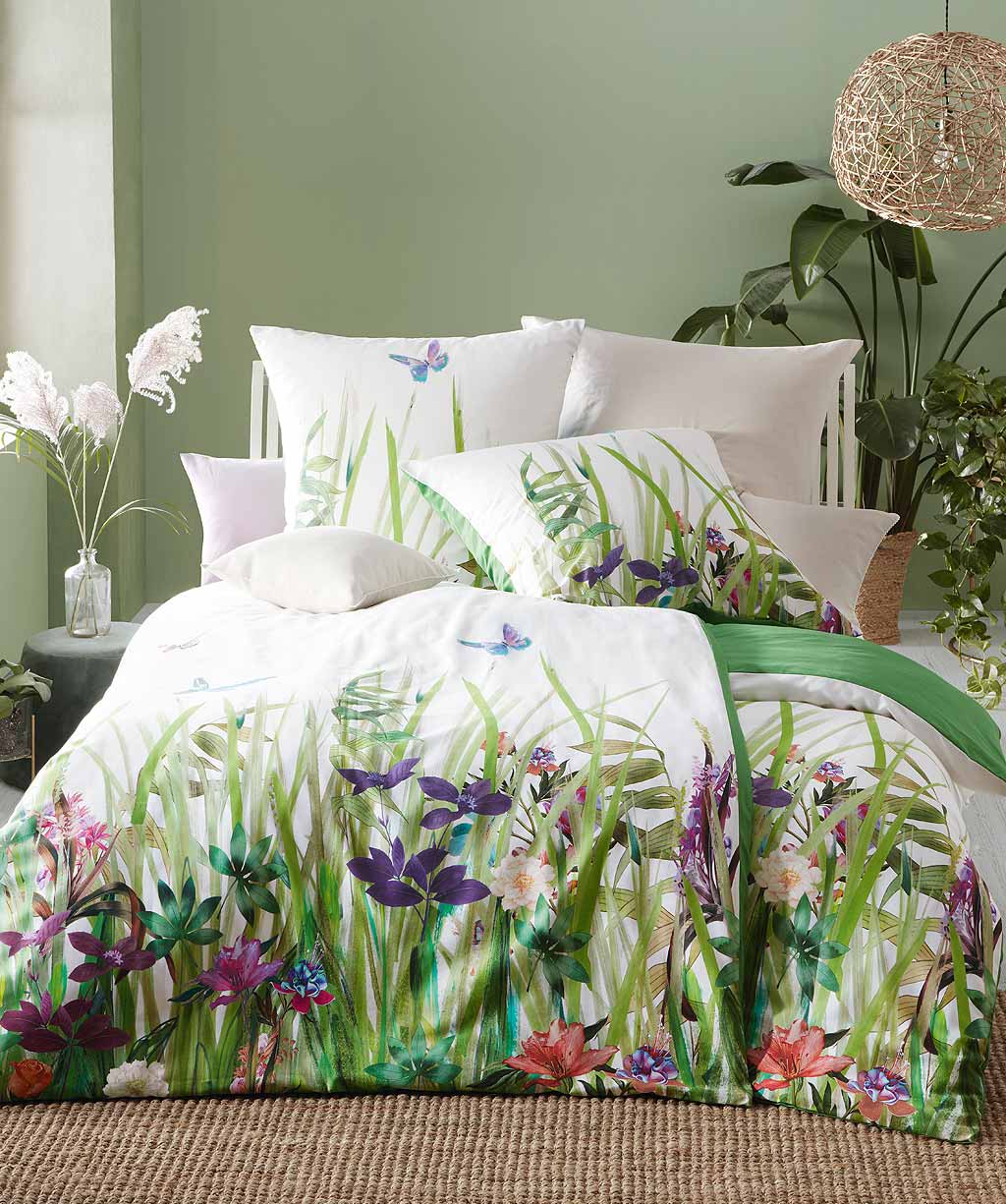Exklusive Blumen Bettwasche Mako Satin Fleuresse Bed Art 135x0 Ladyproject